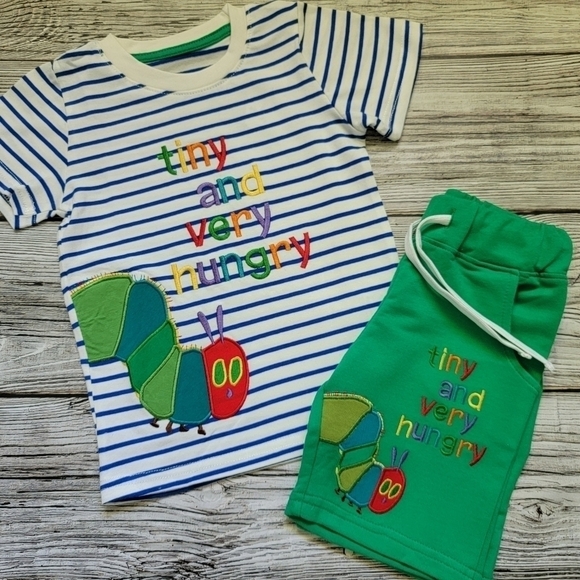 The Very Hungry Caterpillar T-Shirt Shorts Outfit Strawberry Patch Outfit - Picture 7 of 10
